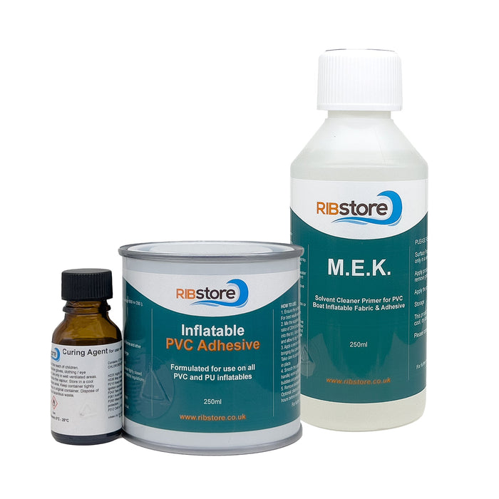 PVC Inflatable Boat and RIB Repair 2-Part Adhesive Glue by RIBstore - 125ml, 250ml, 1 litre or 4.5 litre