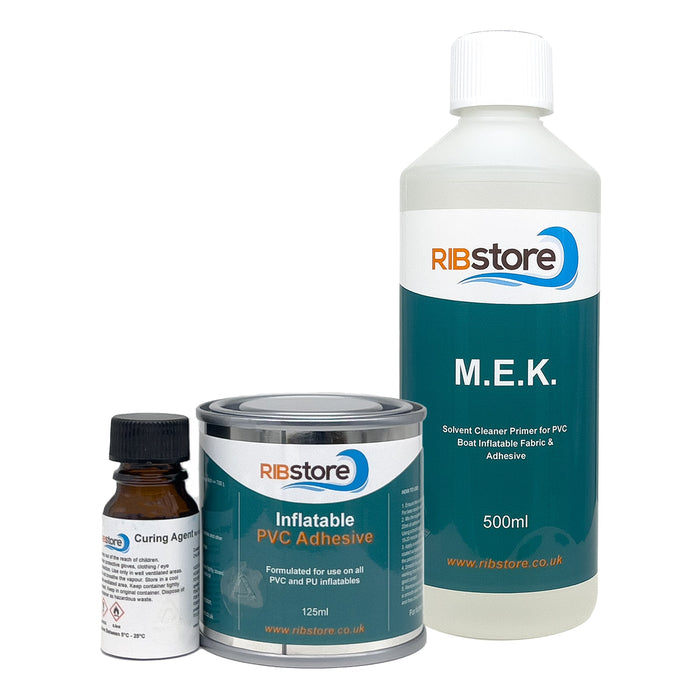 PVC Inflatable Boat and RIB Repair 2-Part Adhesive Glue by RIBstore - 125ml, 250ml, 1 litre or 4.5 litre